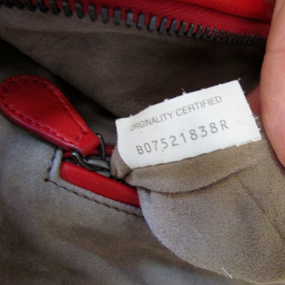 BOTTEGA VENETA Pillow Red Woven Leather Fringe Crossbody Bag/Handbag. Small. - Picture 15 of 16